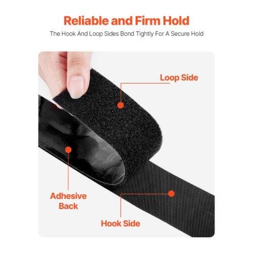16 ft x 1.5 in Hook and Loop Tape Hook Loop Heavy Duty Strips Rolls Strong
