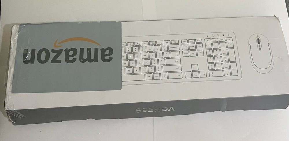 Wireless Keyboard and Mouse Combo - Full Size Slim Thin Wireless Keyboard Mouse