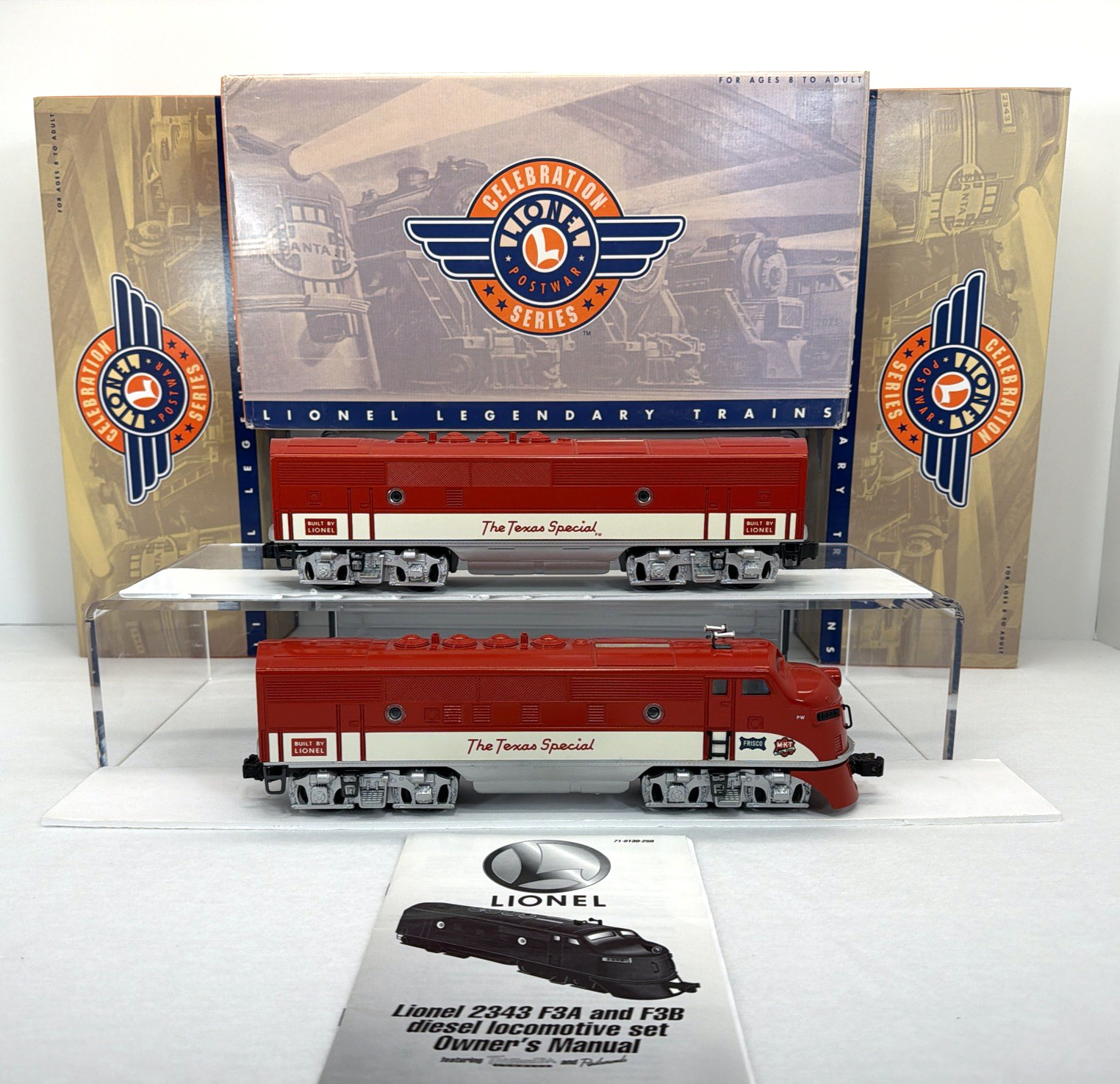 Lionel PWC TMCC 6-38100 Texas Special MKT F-3 AB Diesel Set O Gauge Used 2245 RS