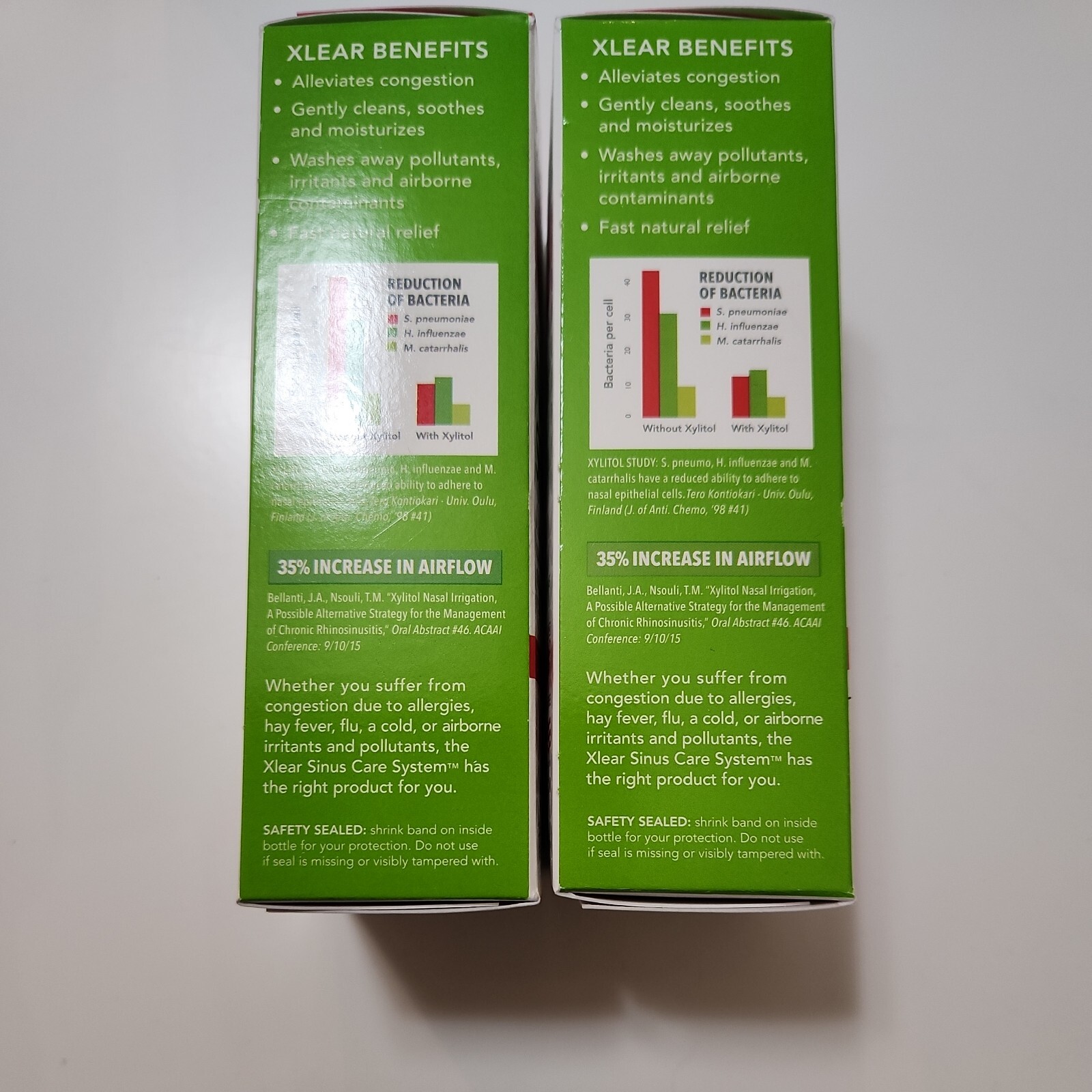Xlear Natural Saline Nasal Spray with Xylitol 1.5 oz x2 Exp 2025+