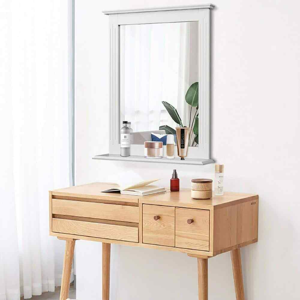 FORCLOVER 22.5 in. W x 27 in. H Rectangular Framed Wall Mount Vanity Mirror
