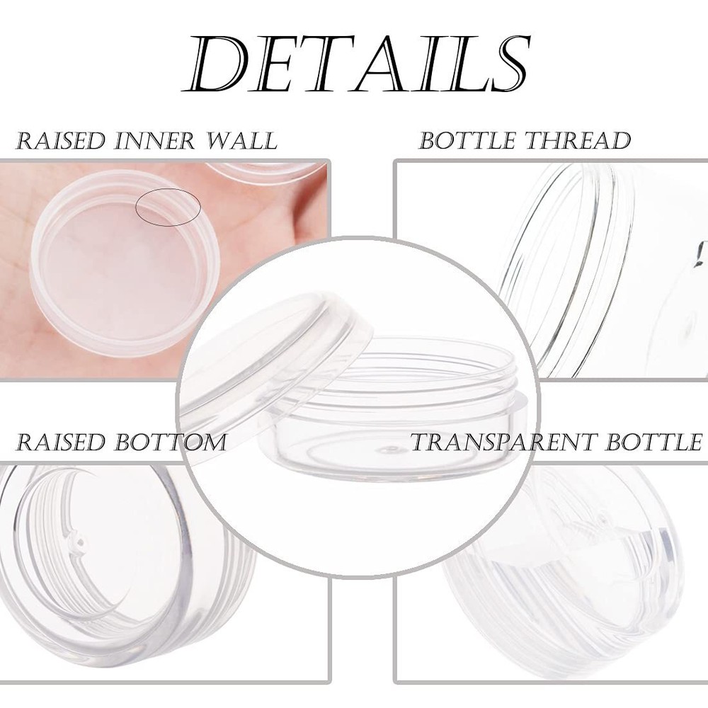 10 Gram Sample Containers 20 Count Cosmetic Containers with Lids Refillable E...