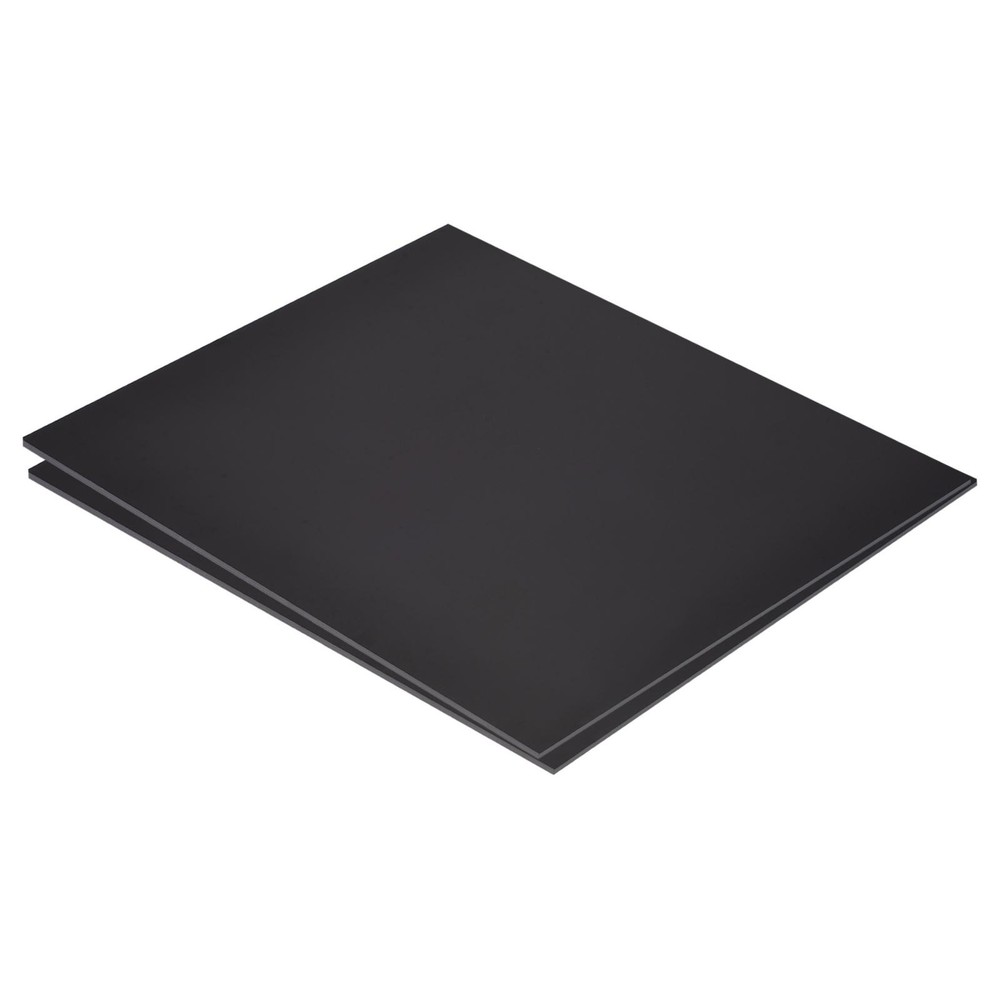 Black ABS Plastic Sheet 10x8x0.04" for Building Model, Panel, 2pcs
