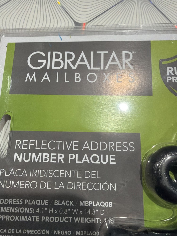 Gibraltar Mailboxes Black Mailbox Address Plaque