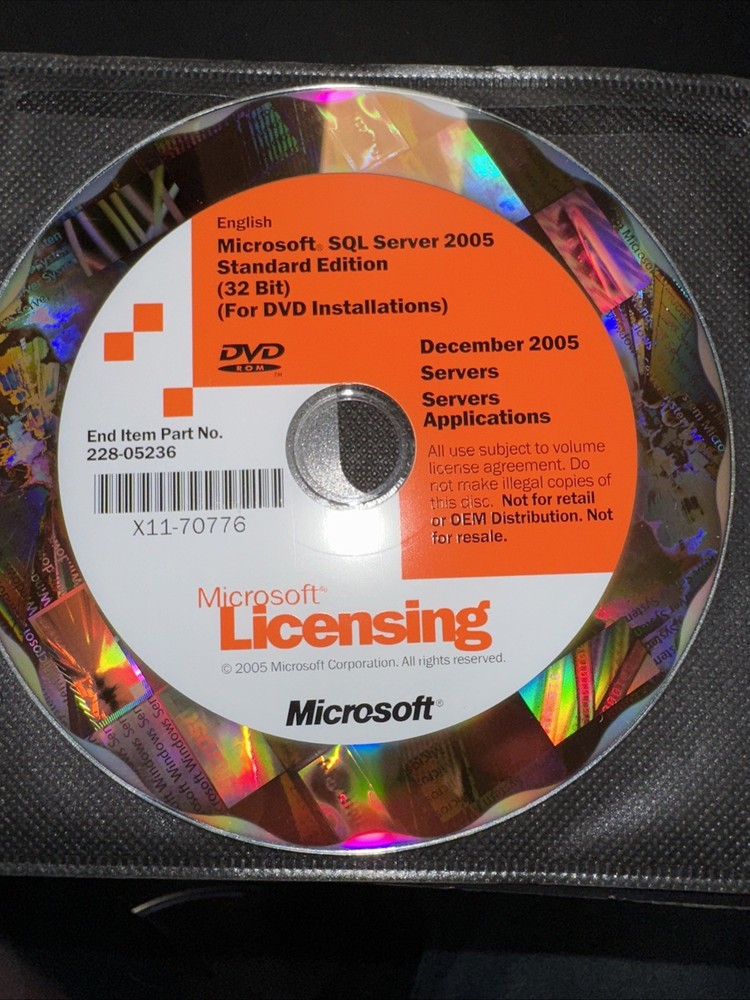 Microsoft SQL Server2005 Standard Edition (32bit)