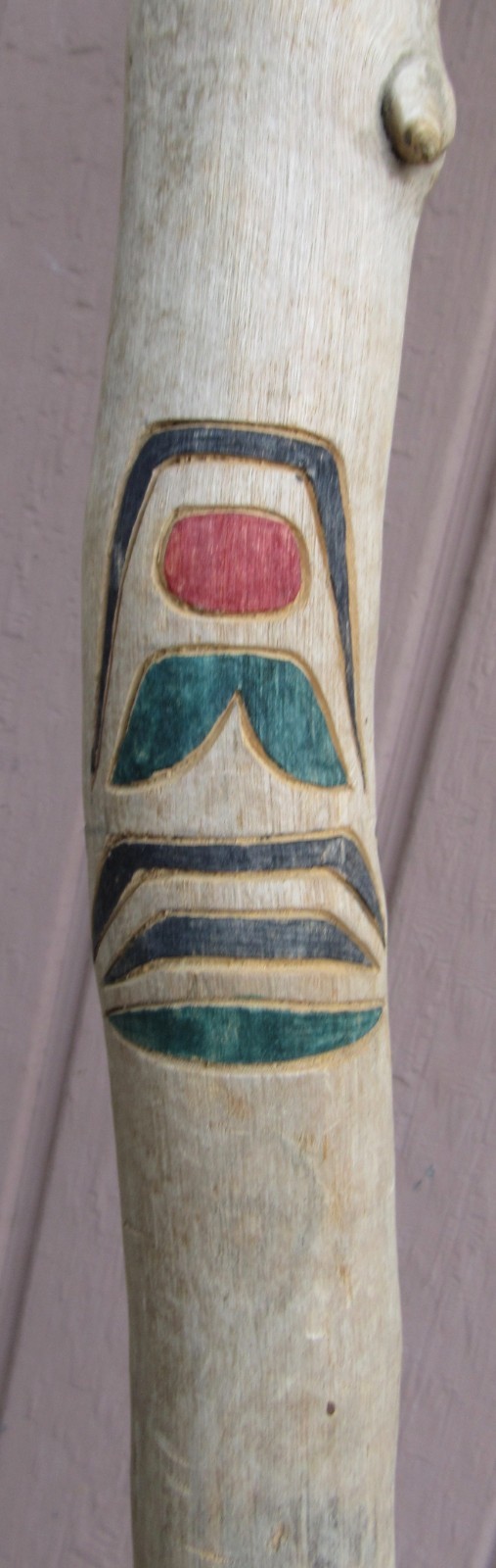 Northwest Coast Hand Carved SHAMAN Totem Walking Talking Stick Cane Pole STAFF