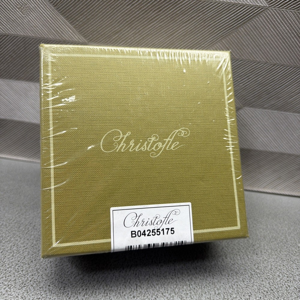 CHRISTOFLE B04255175 LARGE ROUND BOX UNI SILVER PLATED 5 in.