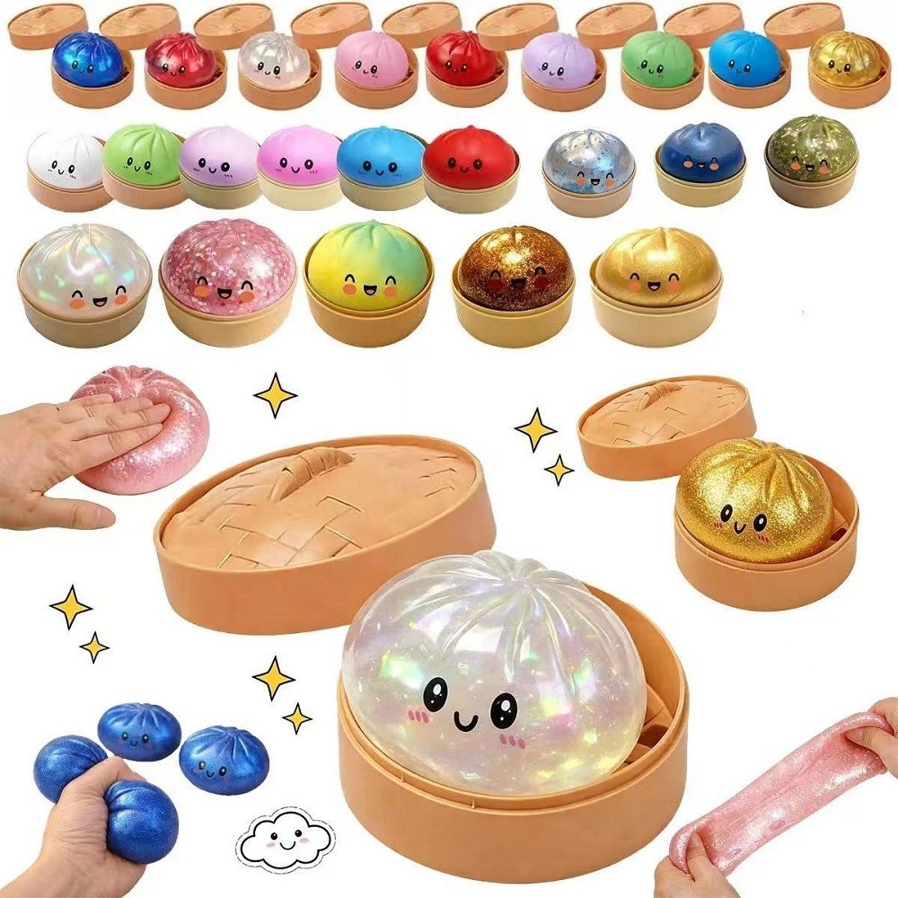 Five Below Mystery dumpling Squishy Bun Dumpling RARE GLITTER Limited Edition🔥