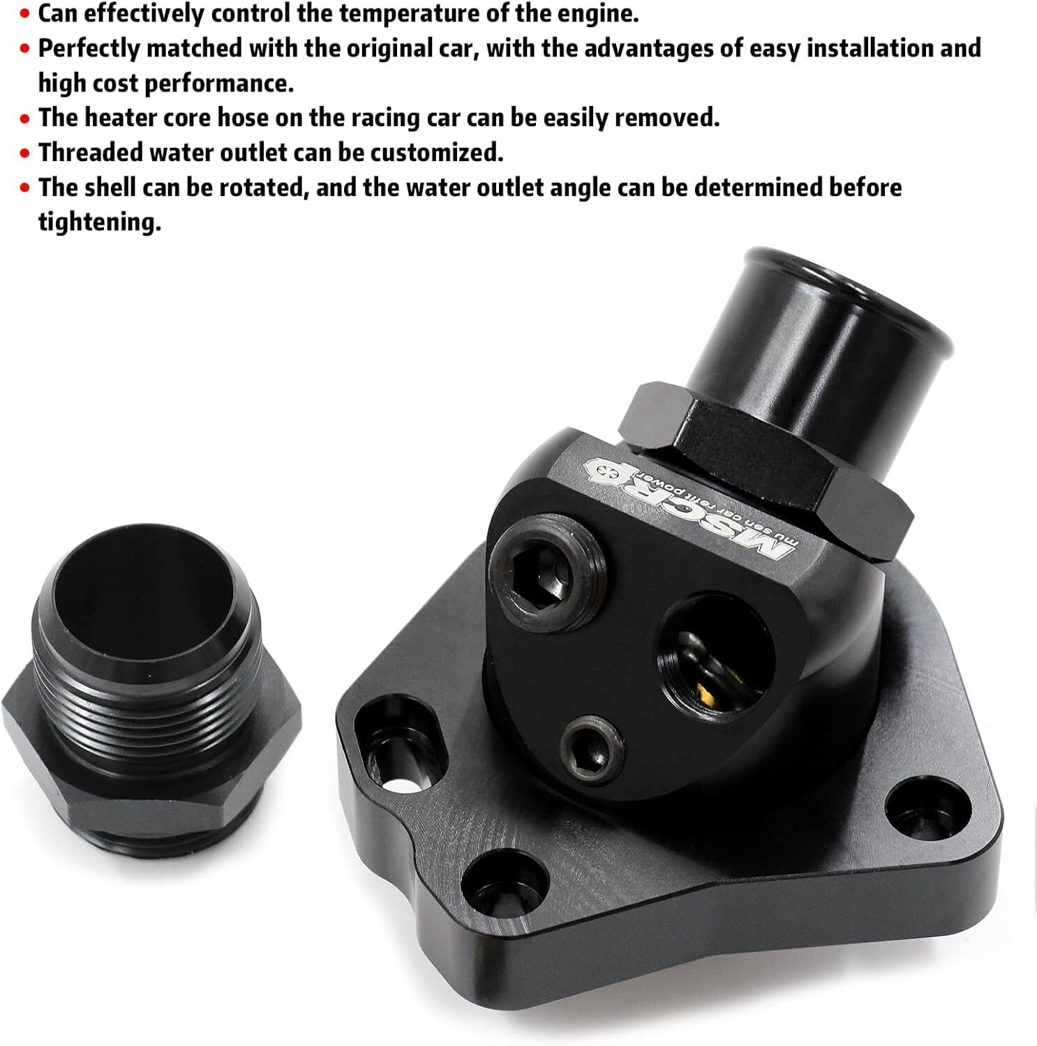 MSCRP Swivel Neck Thermostat Housing for K-Series K20 K24 radiator hose k swap
