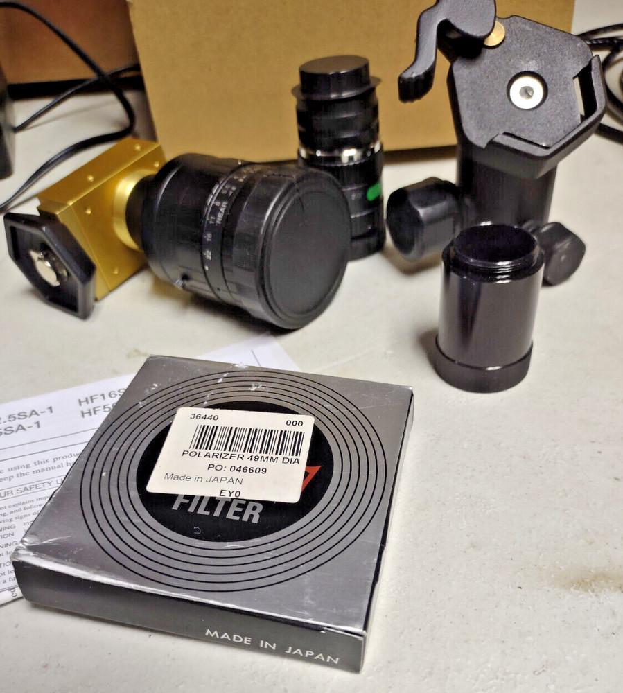 Fujinon HF50SA-1 Machine Vision Camera Lens and Extras