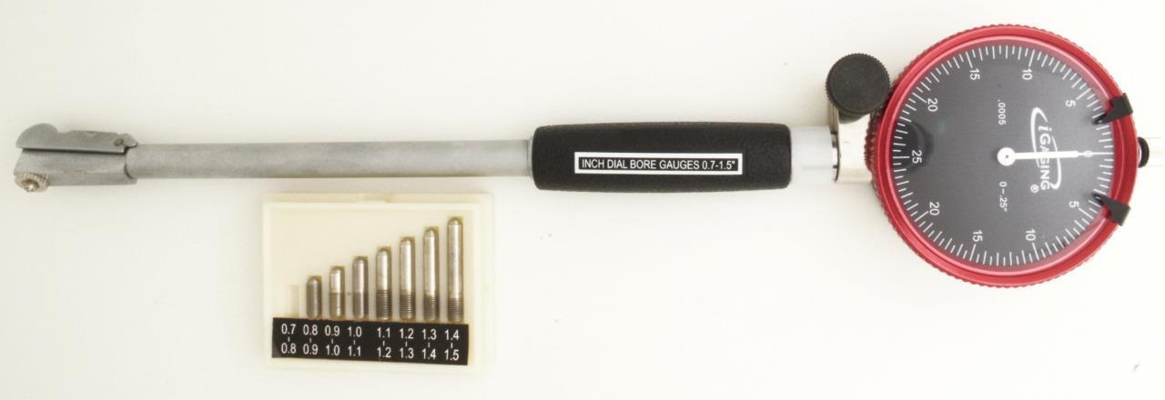 Gaging dial bore gage gauge .7-1.5" motor/engine cylinder hole measuring .0005"