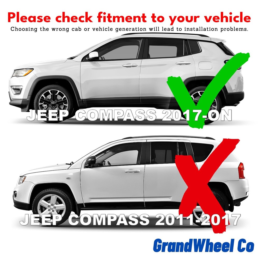 Rain Guards Vent Visors Shade for 2017-2025 Jeep Compass
