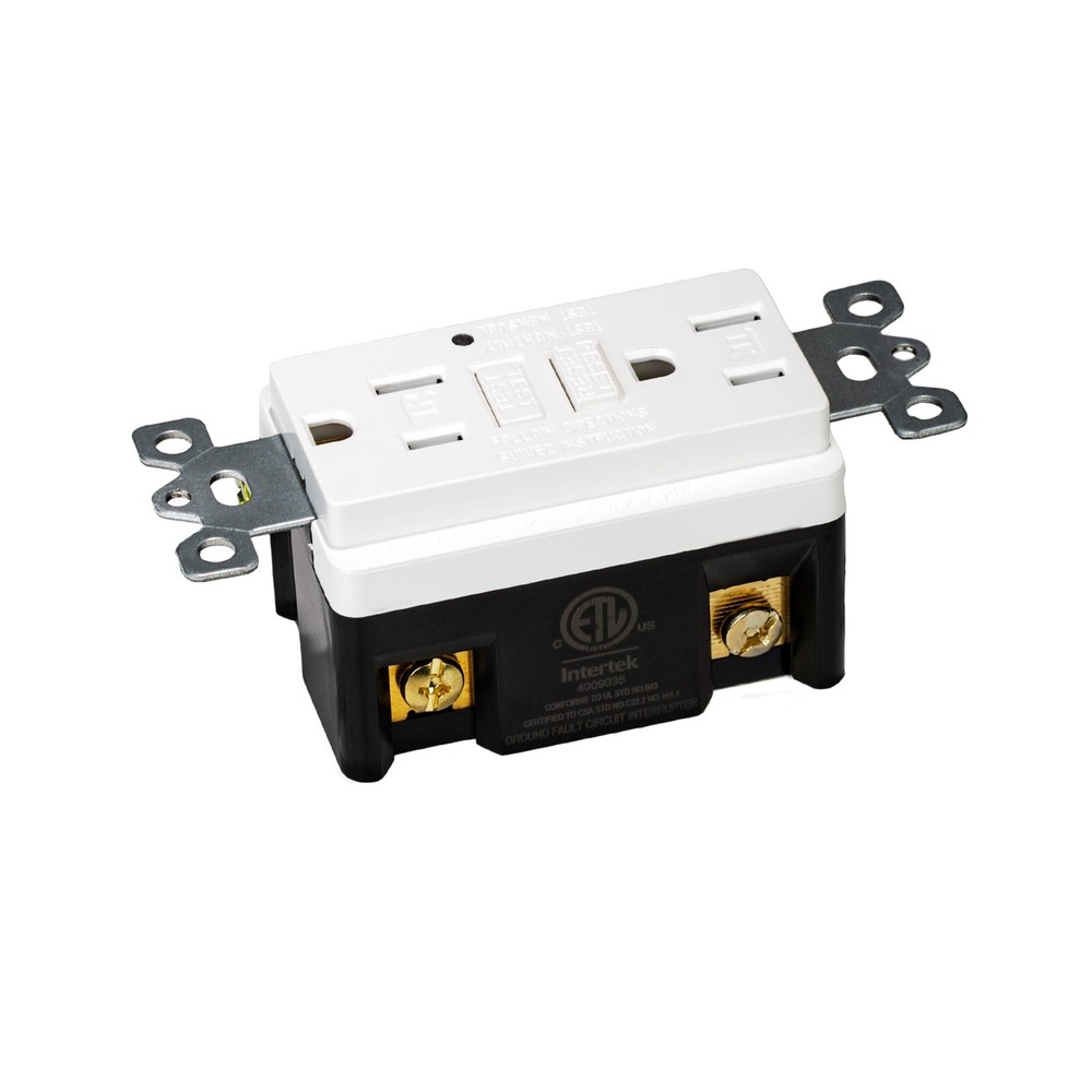 PROCURU 20-Pack GFCI 15A Tamper Resistant, Self Testing Receptacle Outlets