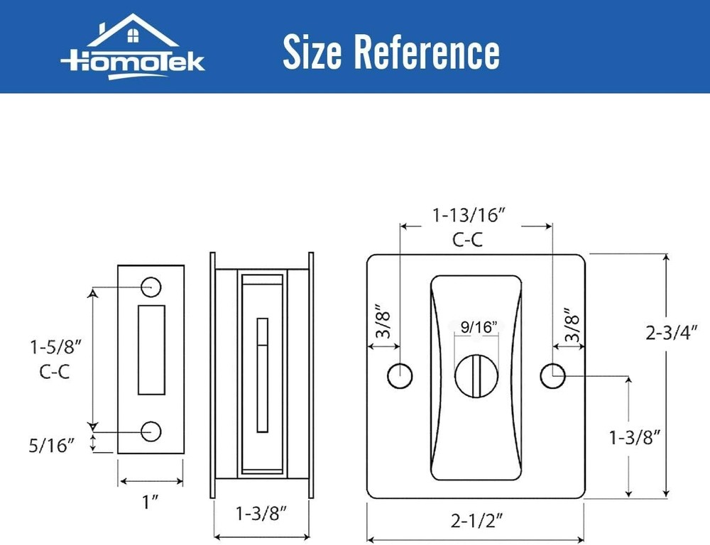 Versatile Keyed Lock for Sliding Doors - Stylish Security Solution in Black
