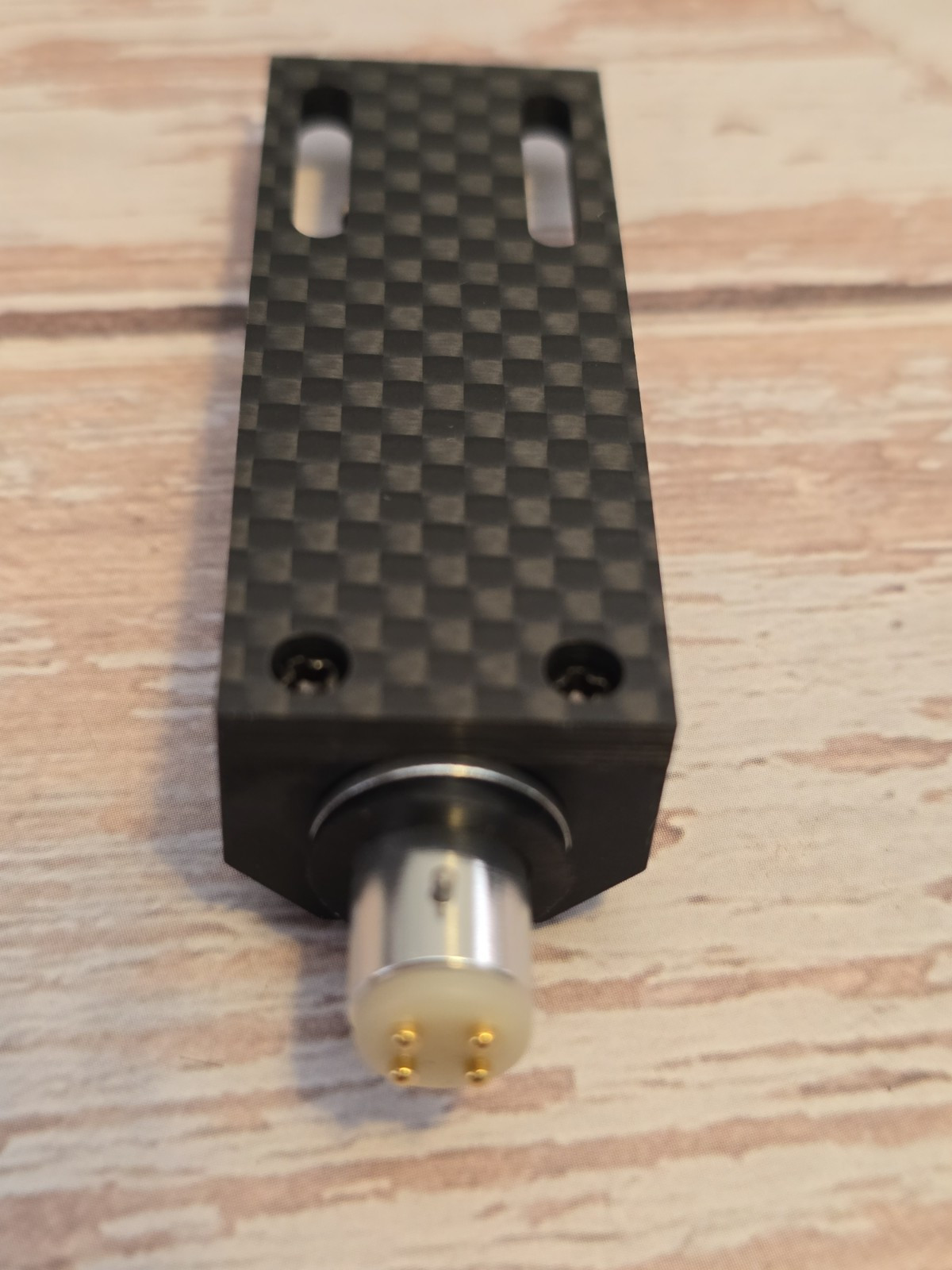 Carbon Fiber Headshell Azimuth Adjustable Jelco Style HSE20 Double Pin