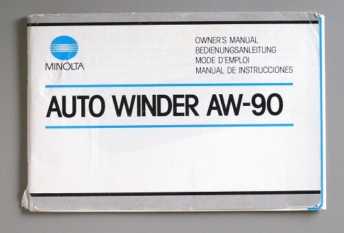 Minolta Auto Winder AW-90 Instruction Manual multi-language