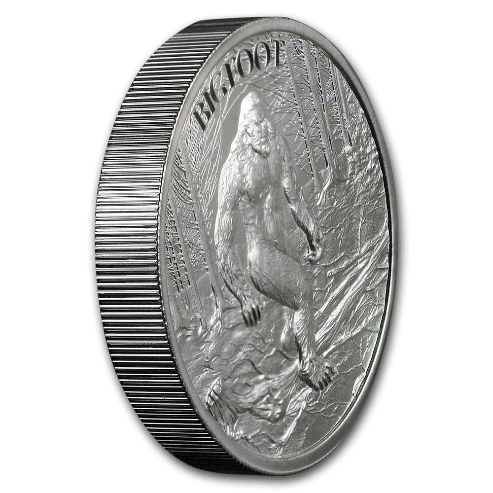 2 oz Silver High Relief Round - Bigfoot