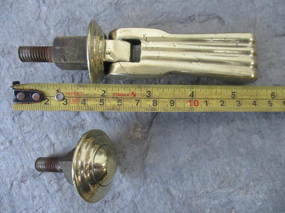 Vintage Solid Brass Complete Door Knocker Architectural Salvage Old Hardware