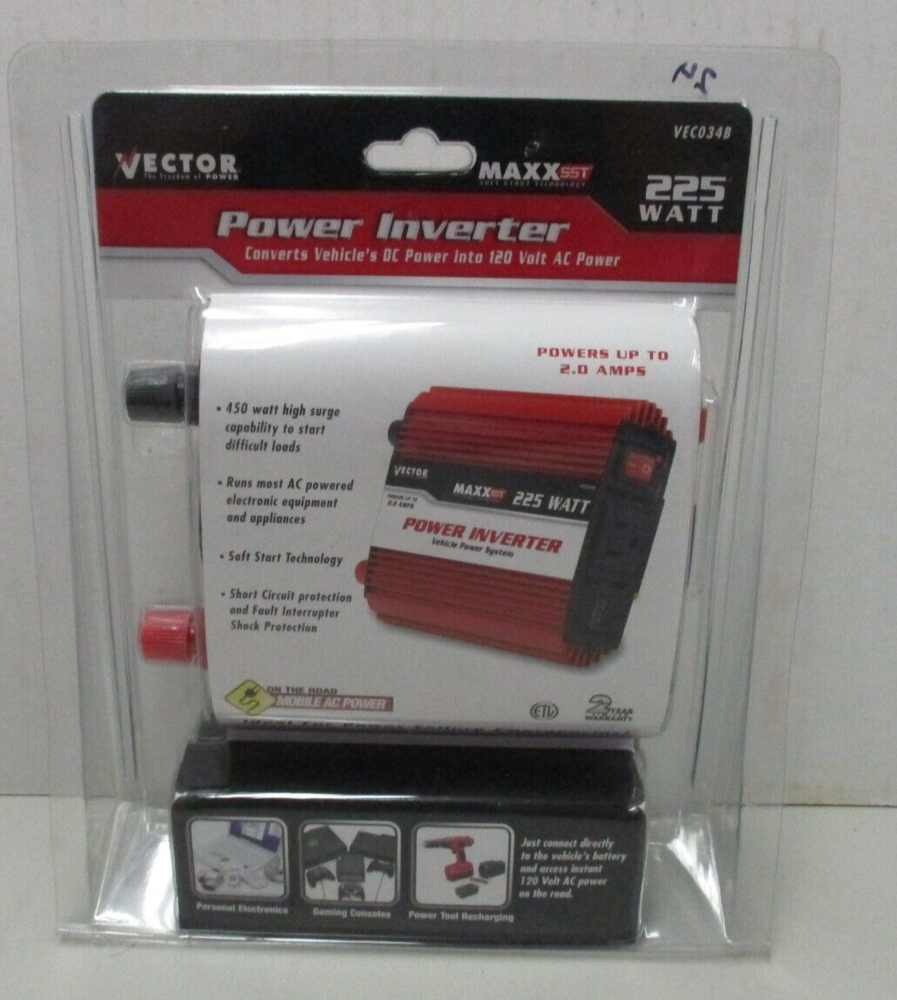 Vector Maxx SST VEC034B 225 Watt Power Inverter