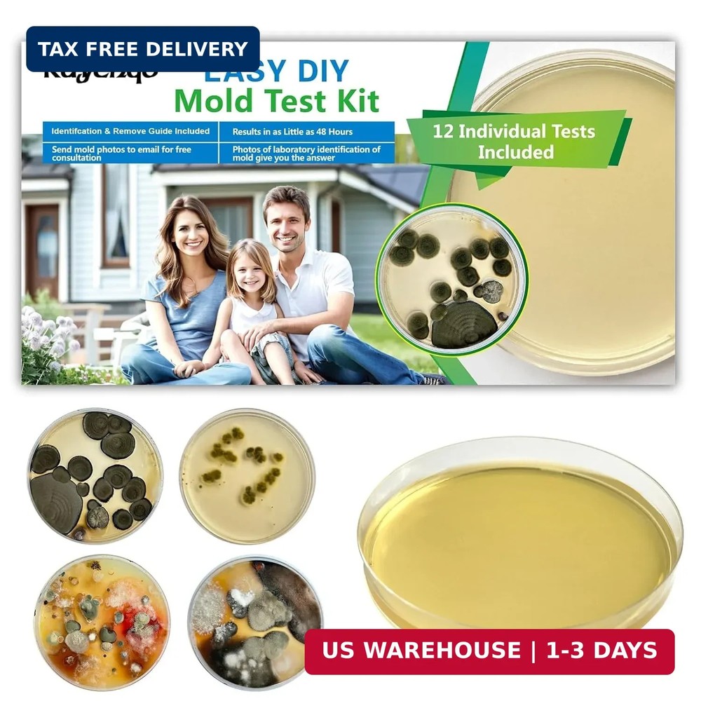 Mold Test Kit for Home - 12 Simple Detection Tests,Test HVAC System,Home Surface