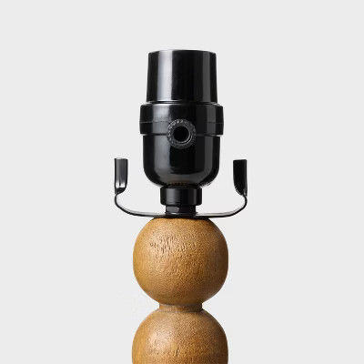 Turned Wood Stick Lamp Base Brown - Threshold designed with Studio McGee