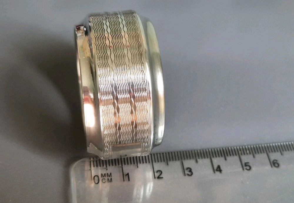 Vintage Sterling Silver Napkin Serviette RING with plastic bakelite insert