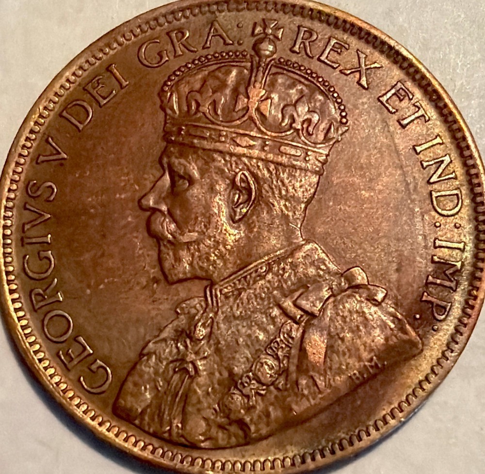 CANADA 1917 One 1 Large Cent King George V