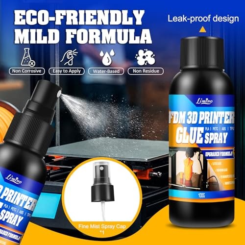 3D Printer Adhesive - 3D Print Glue Spray (Improved Version), Prevents Warping