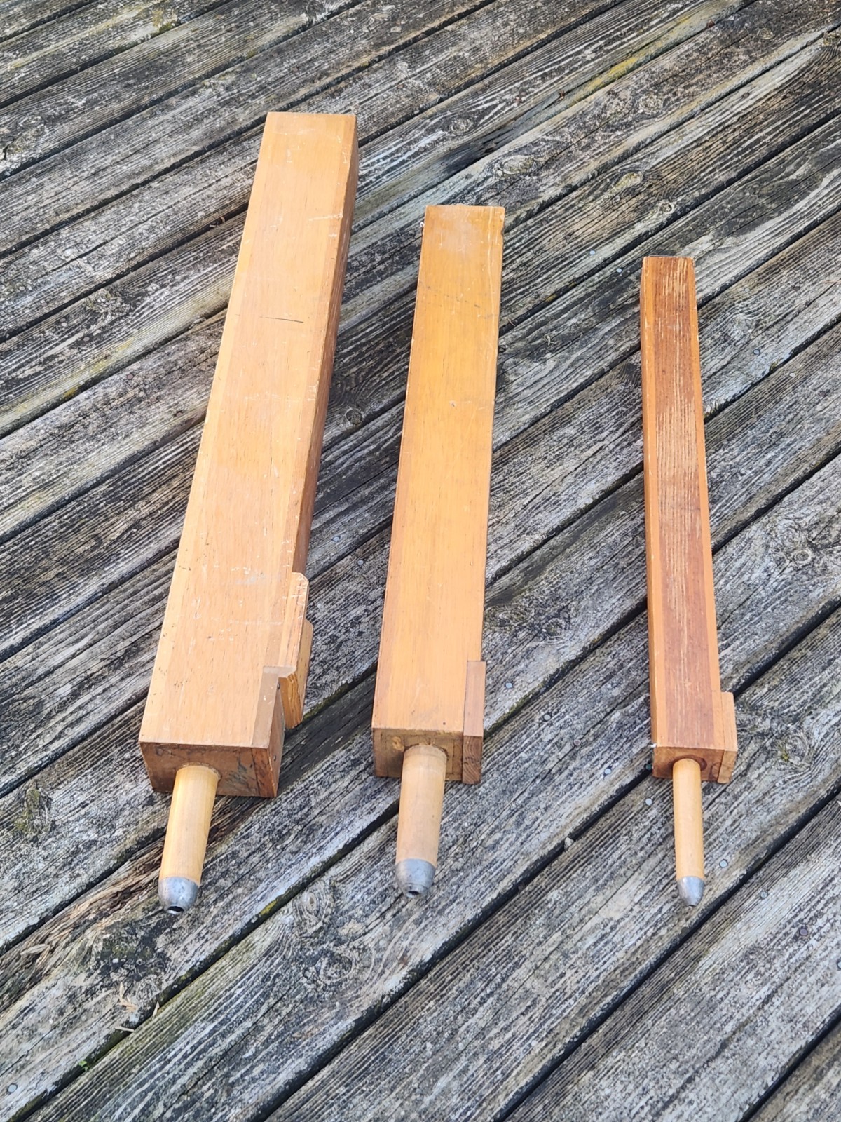 Pipe Organ Wood Flute Large Repurpose Decor Vintage Lot 3 Steampunk Church Prop