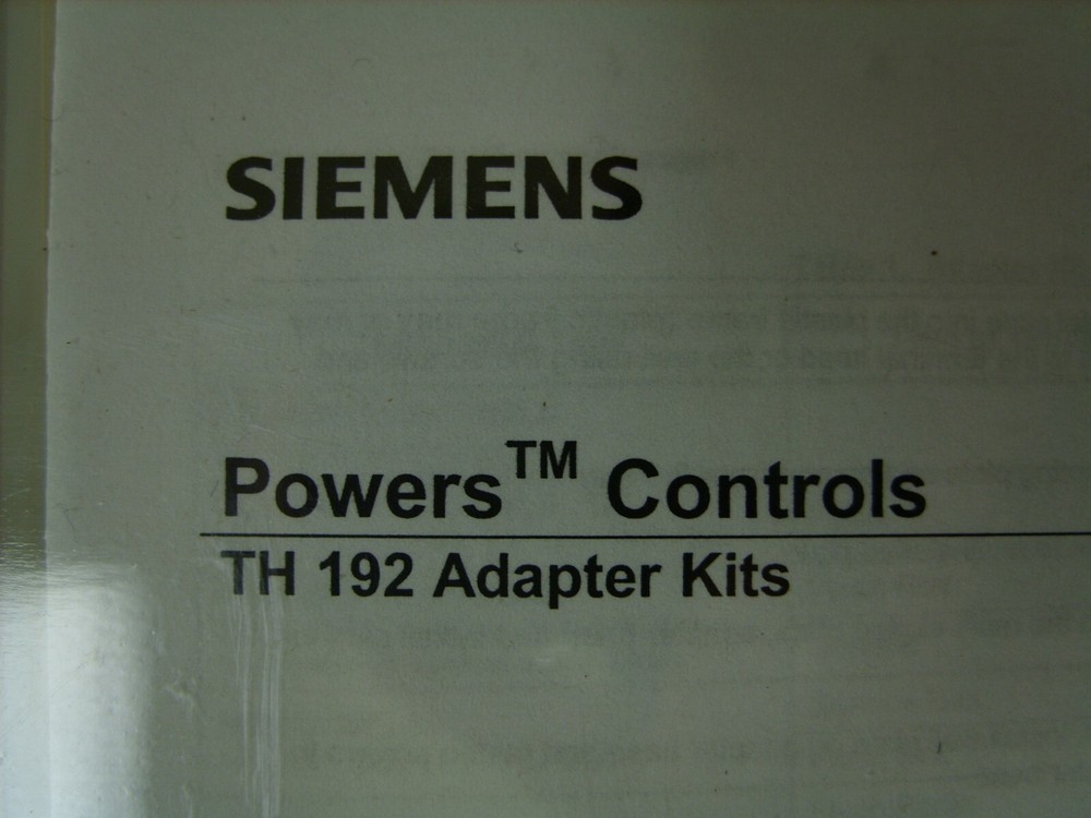 SIEMENS POWERS 192-300 NOS TH19X UNIVERSAL THERMOSTAT MOUNTING CONVERSION KIT