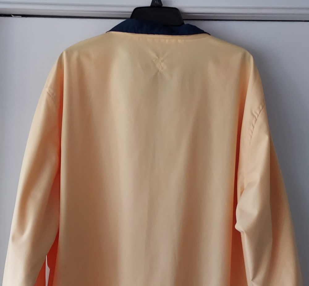 Consensus Golf Mens Pullover 1/4 Zip Jacket Sz XLT Tall Yellow Blue Lined