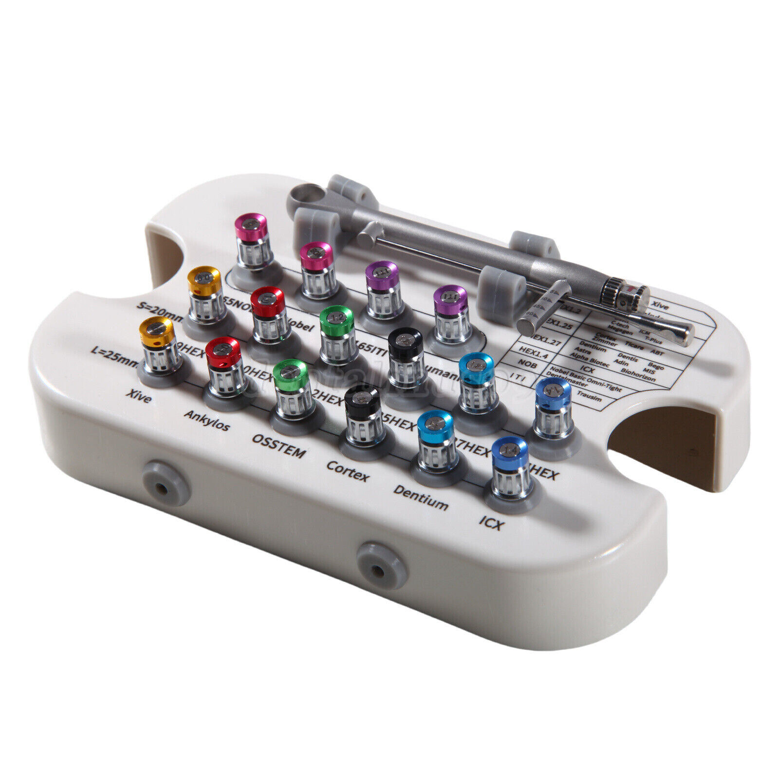 Dental Universal Implant Prosthetic Kit Torque Wrench Screw Drivers Remover +Box