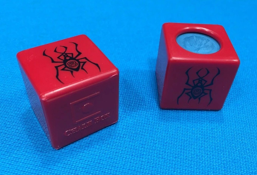 ( 2) Billiard Pool Cue Chalk Box Holder " Spider “