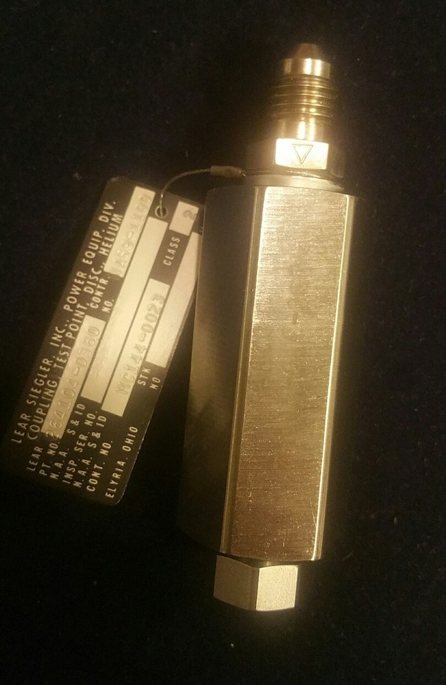 Lear Siegler Apollo Lunar Module Reaction Control System Helium Coupling NOS