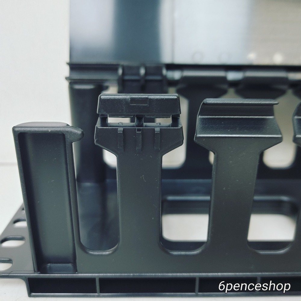 2U Horizontal Rack Mount Cable Management Unit with Plastic 19"