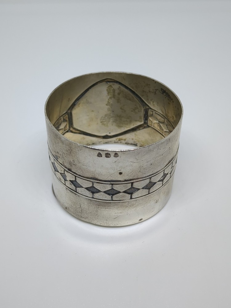 Antique Silver 800 Napkin Ring Holder