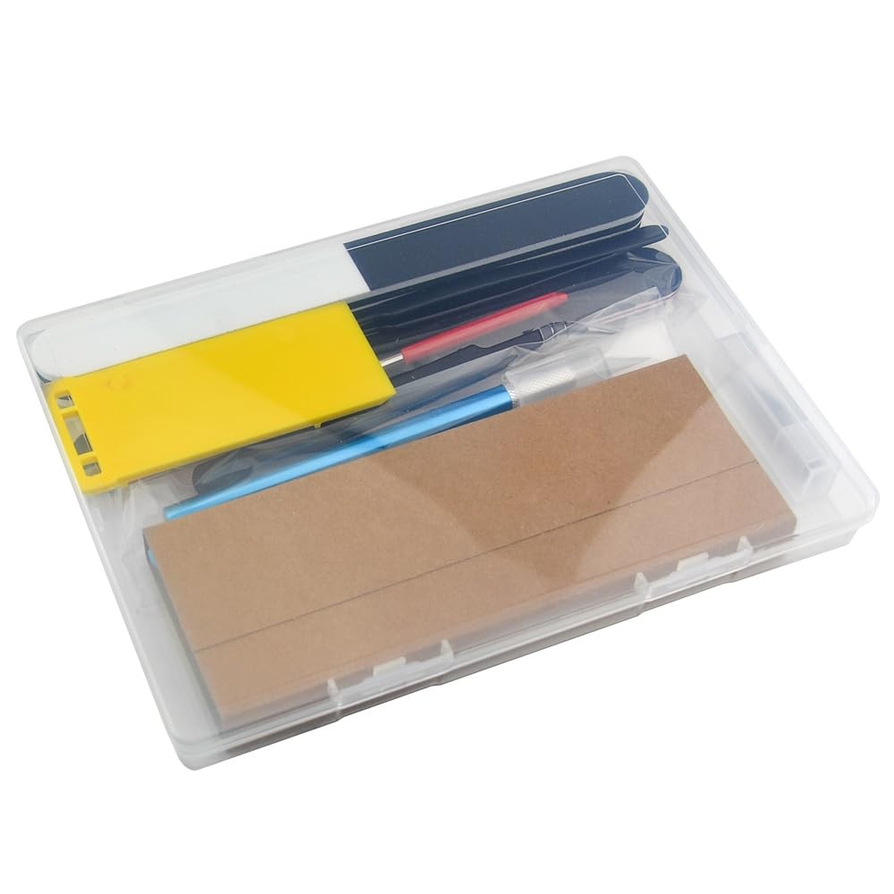 BXQINLENX Professional 9 PCS Model Tools Kit Modeler Basic Compact, Blue