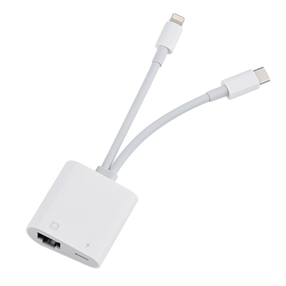 Lightning and USB C, C to Ethernet Adapter