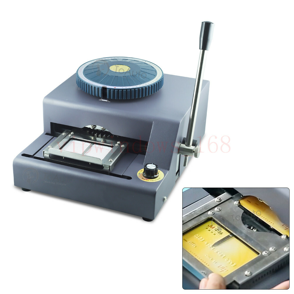 Manual Embosser Machine 72 Letter PVC VIP Card Code Printer Stamping Embossing
