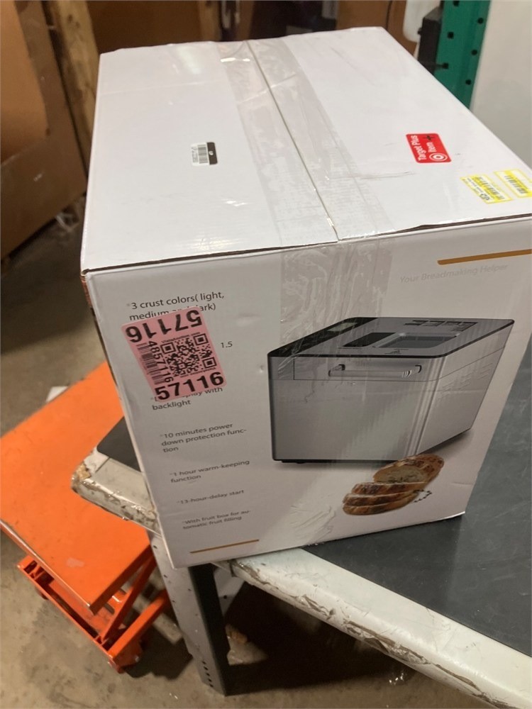 2lb Bread Maker 25 Programs Auto Dispenser 650W Machine Stainless Steel