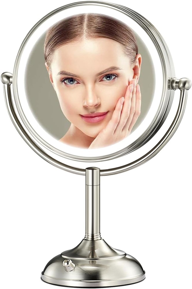 Pro Standing 10x Lighted Makeup Mirror Large Double Sided LED Vanity True