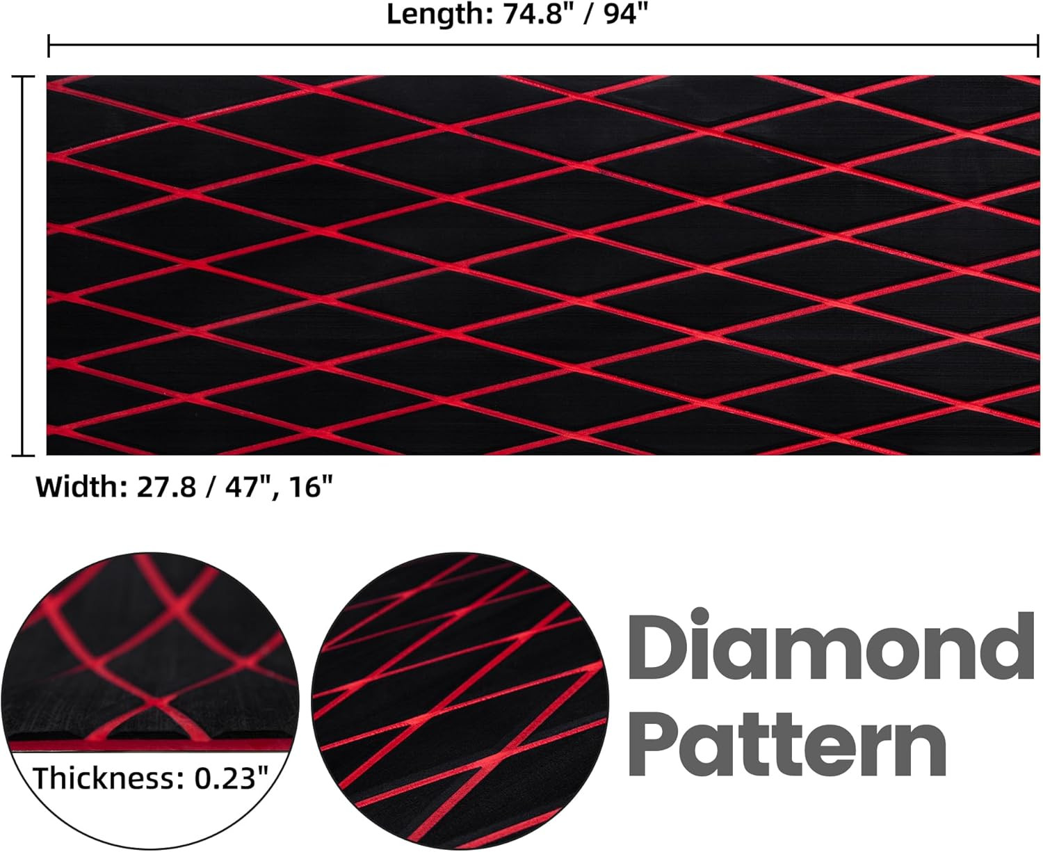 Boat Flooring - EVA Foam Boat Decking - Marine Mat Self-Adhesive Flooring Sheet