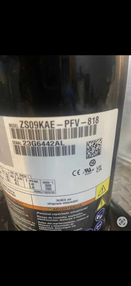 Compressor- Copeland scroll By Emerson