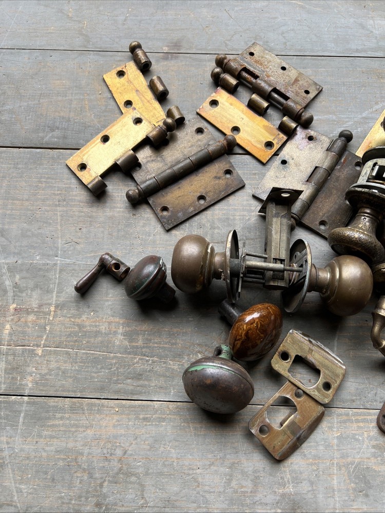 Vintage Door Hardware And Knobs Bronze Brass Iron Mixture