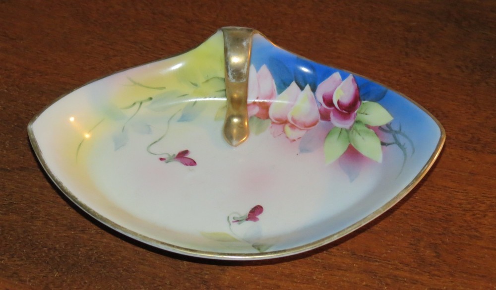 Hand Painted Nippon Tray w/ Finger Handle