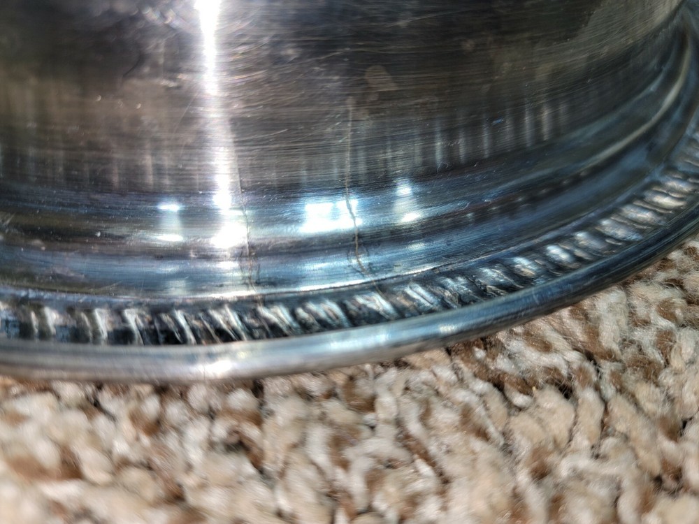 VTG - Sheffield USA Silver Plate Covered Server w/ Pyrex Insert