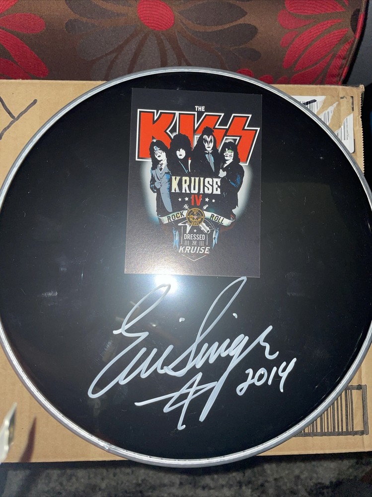 KISS Autographed Drum Skin
