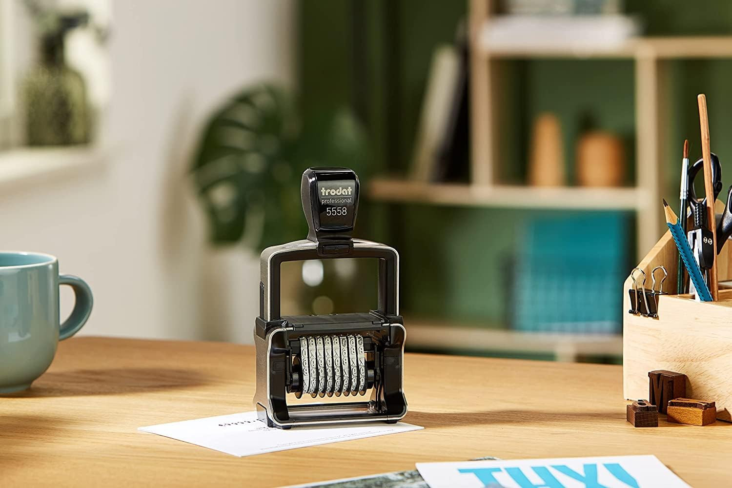 Professional Manual Numberer Stamp – 8 Digits, 3/16" (5 Mm) Characters, Black In