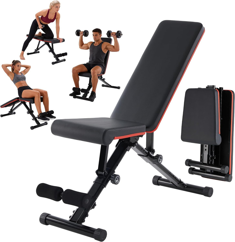 Adjustable Weight Bench, Workout Bench 795 Lbs Capacity with 72 Multi-Position S