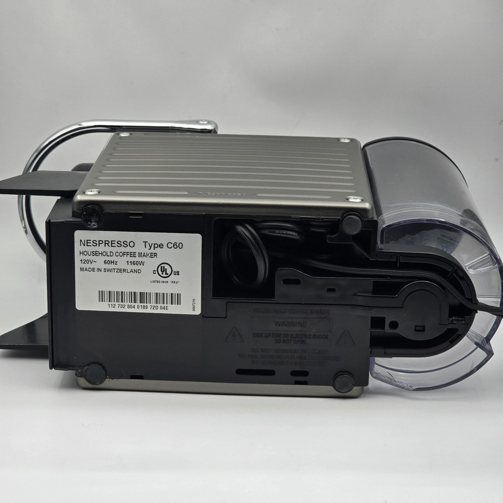 Nespresso Pixie Type C60 Espresso Coffee Capsule Pod Machine Maker Gunmetal Gray